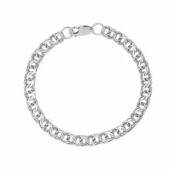 Серебряный браслет плетение "Бисмарк"