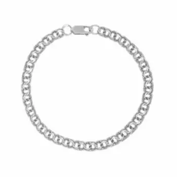 Серебряный браслет плетение "Бисмарк"