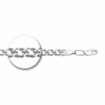 Серебряный браслет плетение "Двойной ромб"