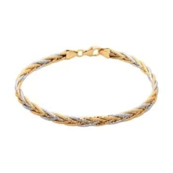 Серебряный браслет плетение "Коса"