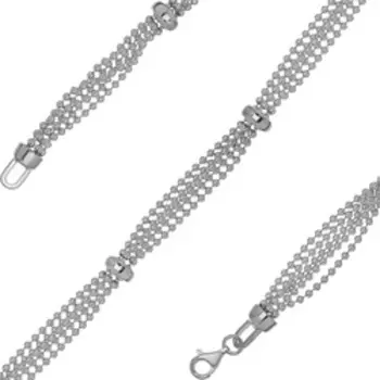 Серебряный браслет плетение "Перлина"