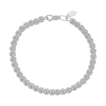 Серебряный браслет плетение "Роза"