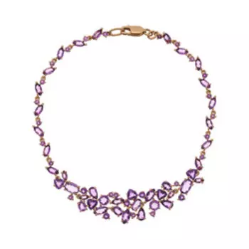 Серебряный браслет с аметистами