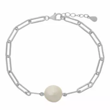 Серебряный браслет с барочным жемчугом