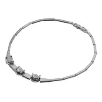 Серебряный браслет с бриллиантами