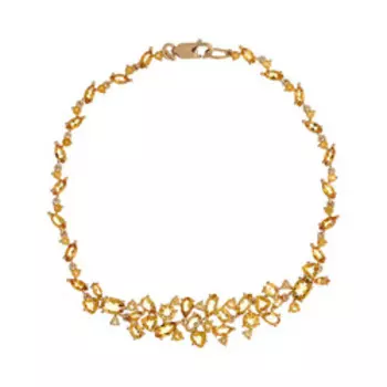 Серебряный браслет с цитринами