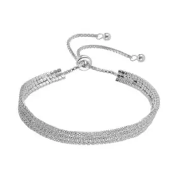 Серебряный браслет с фианитами