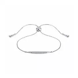 Серебряный браслет с фианитами