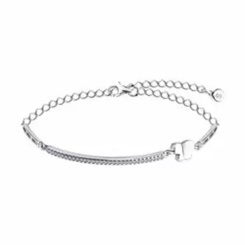 Серебряный браслет с фианитами "Бабочка"