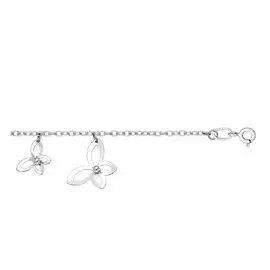 Серебряный браслет с фианитами "Бабочки"