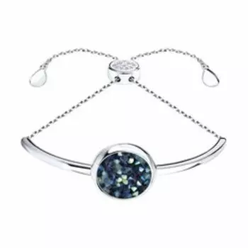 Серебряный браслет с фианитами и кристаллами Swarovski