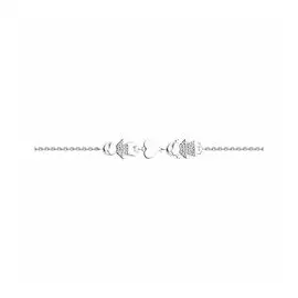 Серебряный браслет с фианитами "Любовь"