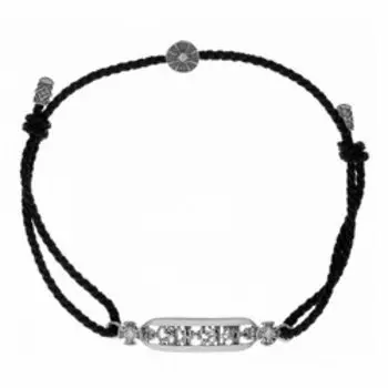 Серебряный браслет с фианитами "Спаси и Сохрани"