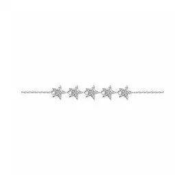 Серебряный браслет с фианитами "Звезды"
