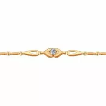 Серебряный браслет с фианитом