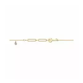 Браслет из золочёного серебра с фианитом