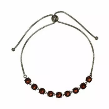 Серебряный браслет с гранатами