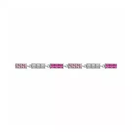 Серебряный браслет с корундами и фианитами