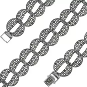 Серебряный браслет с марказитами