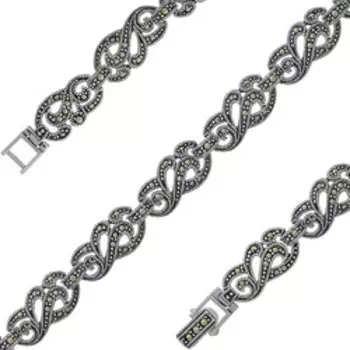 Серебряный браслет с марказитами