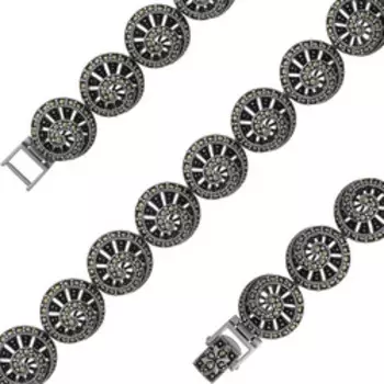 Серебряный браслет с марказитами