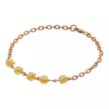 Серебряный браслет с перламутром "Розы"