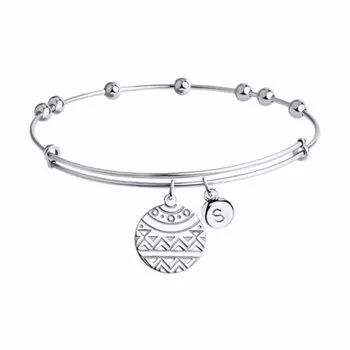 Серебряный браслет с подвеской