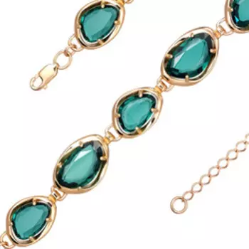 Серебряный браслет с празиолитами