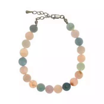 Серебряный браслет с самоцветами