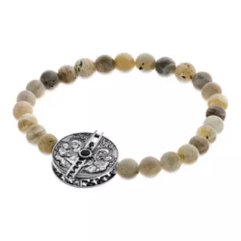 Серебряный браслет с самоцветами "Быстрослышащая и Быстроотвечающая"