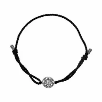 Серебряный браслет с сапфиром "Православный"