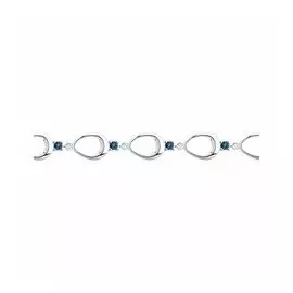 Серебряный браслет с топазами