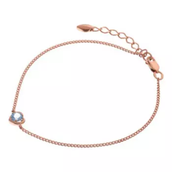 Серебряный браслет с топазом "Сердце"