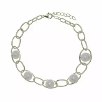 Серебряный браслет с жемчугом