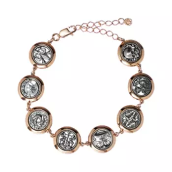 Серебряный браслет "Символы Православия"