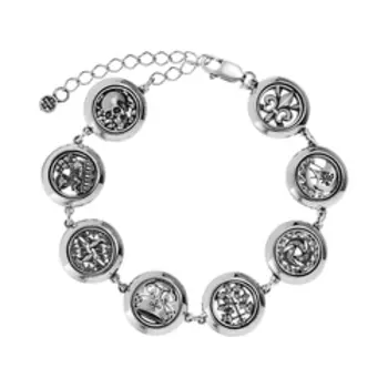 Серебряный браслет "Символы провославия"