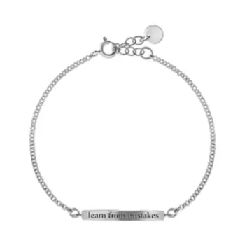 Серебряный браслет "Учиться на ошибках"