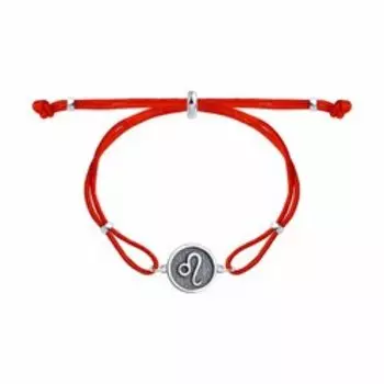 Серебряный браслет "Знак зодиака Лев"