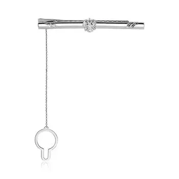 Серебряный зажим для галстука "Герб РФ"