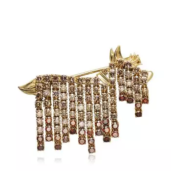Золотая брошь с бриллиантами