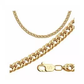 Золотая цепь плетение "Двойной ромб"