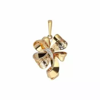 Золотая подвеска "Бант"