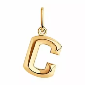 Золотая подвеска-буква "С"