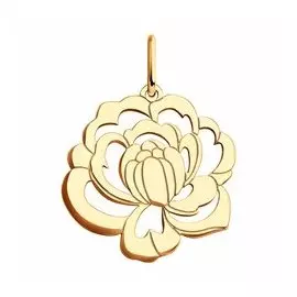 Золотая подвеска "Цветок"