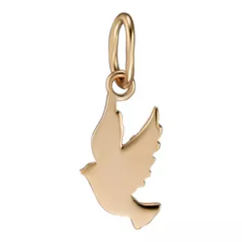 Золотая подвеска "Голубь мира"