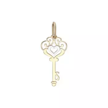 Золотая подвеска "Ключик"