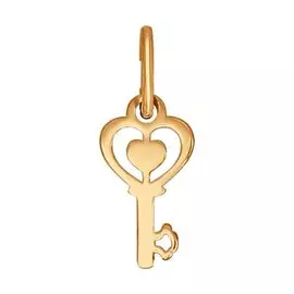 Золотая подвеска "Ключик"