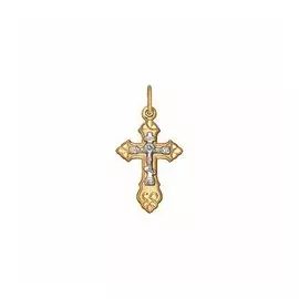 Золотая подвеска-крест