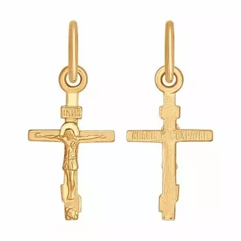 Золотая подвеска-крест