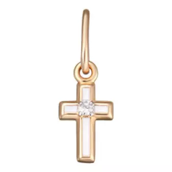 Золотая подвеска-крест 585 пробы